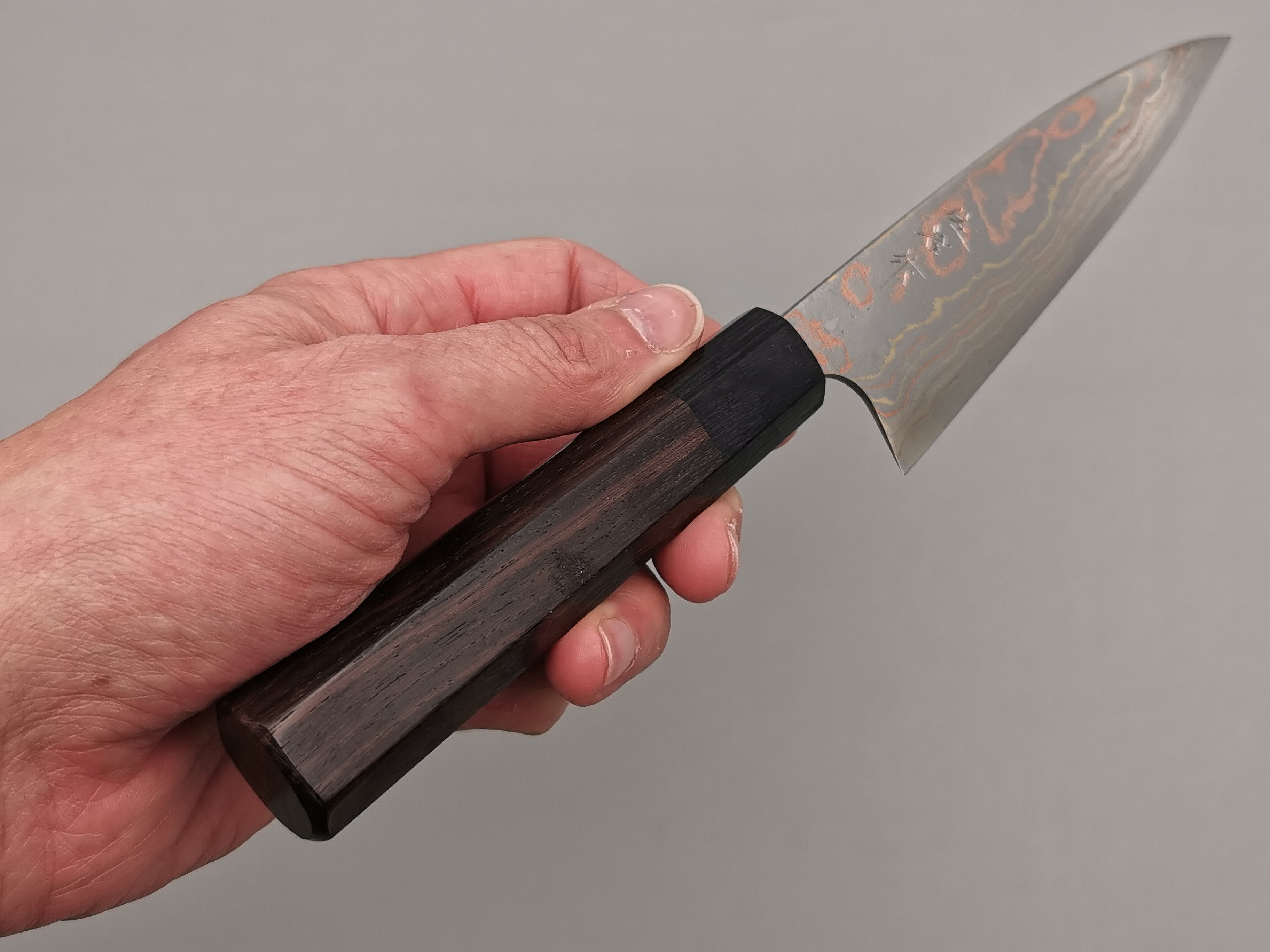 Takeshi Saji Rainbow Damascus Petty 150mm