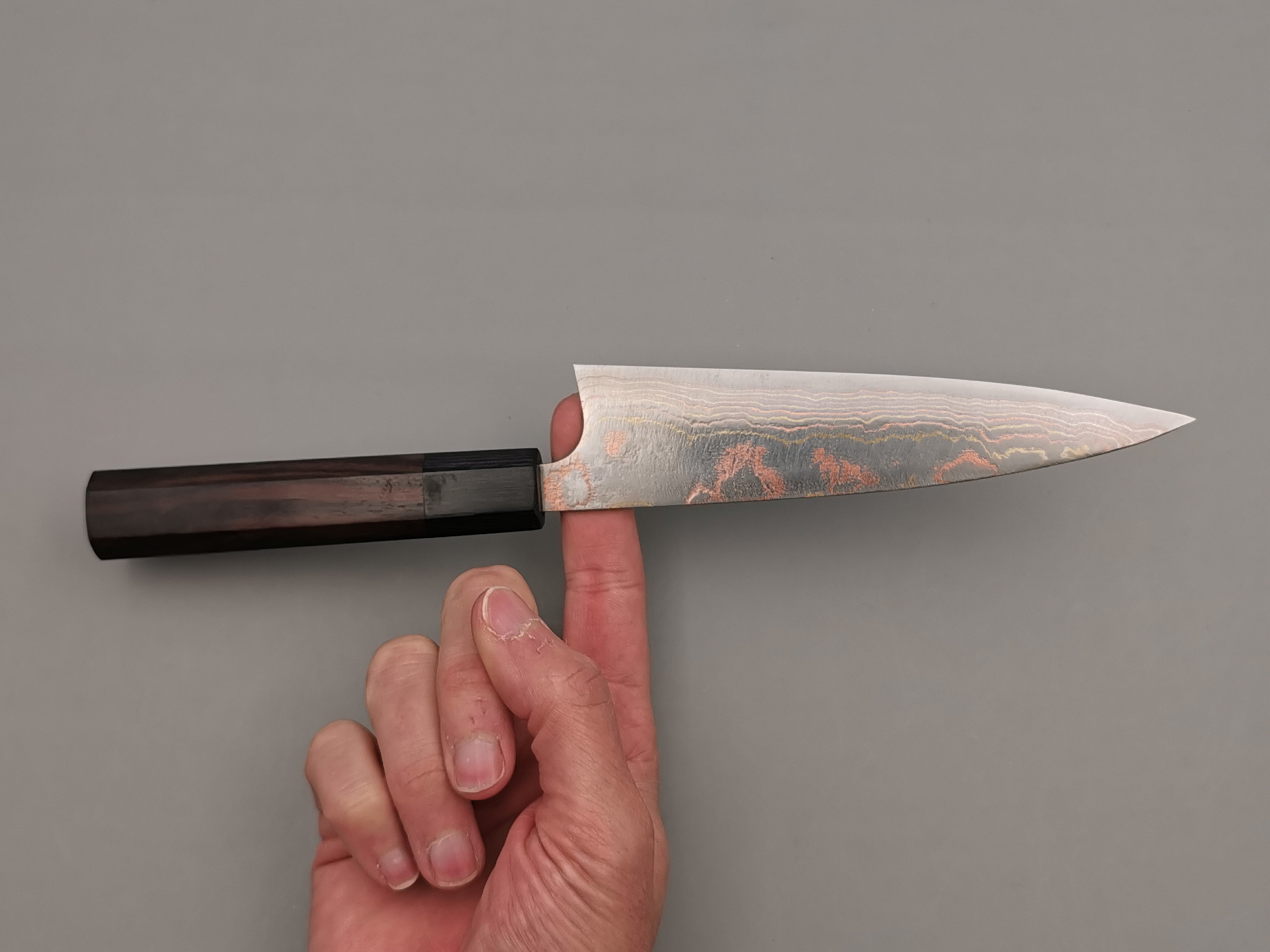 Takeshi Saji Rainbow Damascus Petty 150mm