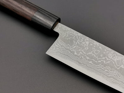Tsutomu Kajiwara Blue #2 Damascus Santoku