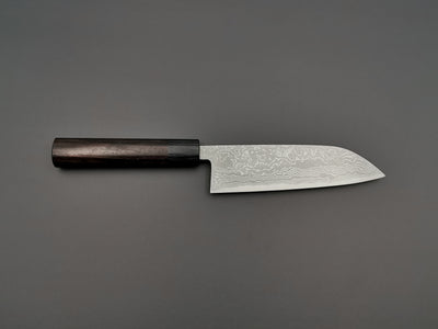 Tsutomu Kajiwara Blue #2 Damascus Santoku