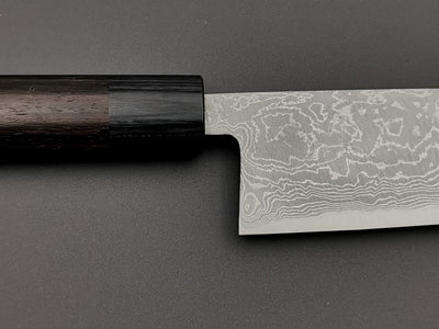 Tsutomu Kajiwara Blue #2 Damascus Santoku