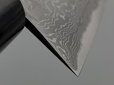 Tsutomu Kajiwara Blue #2 Damascus Santoku