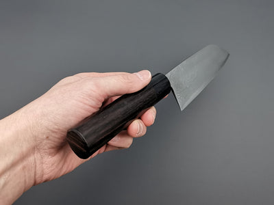 Tsutomu Kajiwara Blue #2 Damascus Santoku