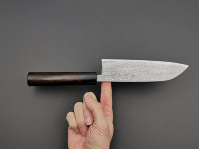 Tsutomu Kajiwara Blue #2 Damascus Santoku