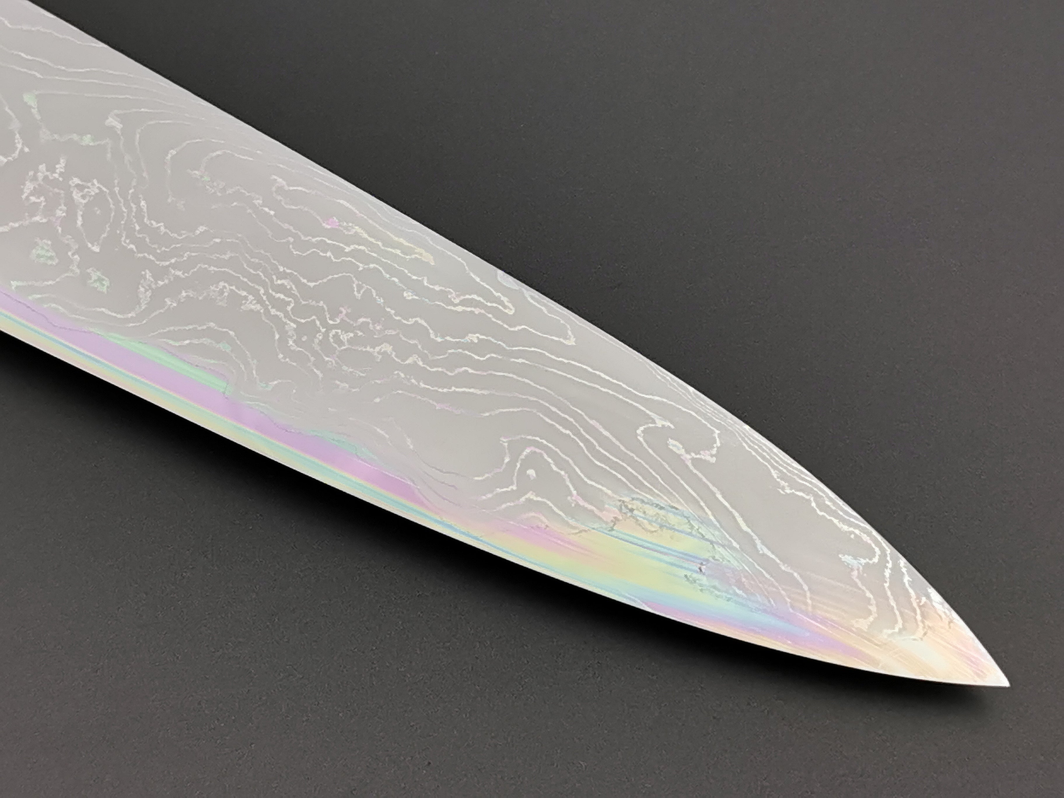 Hatsukokoro Hyomon White #2 Hand Laminated Damascus Gyuto 210mm