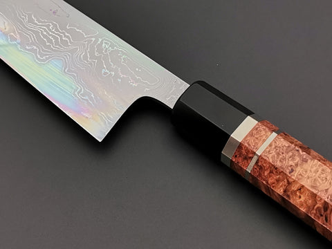 Hatsukokoro Hyomon White #2 Hand Laminated Damascus Gyuto 210mm