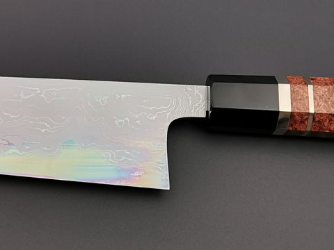 Hatsukokoro Hyomon White #2 Hand Laminated Damascus Gyuto 210mm