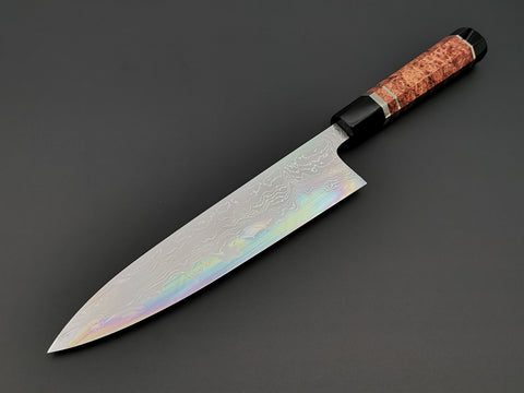 Hatsukokoro Hyomon White #2 Hand Laminated Damascus Gyuto 210mm