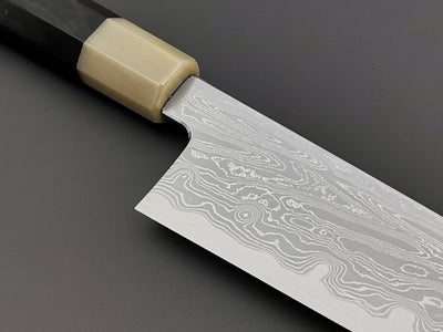Satoshi Nakagawa X Myojin Naohito Blue #1 Damascus Kiritsuke Gyuto 240mm