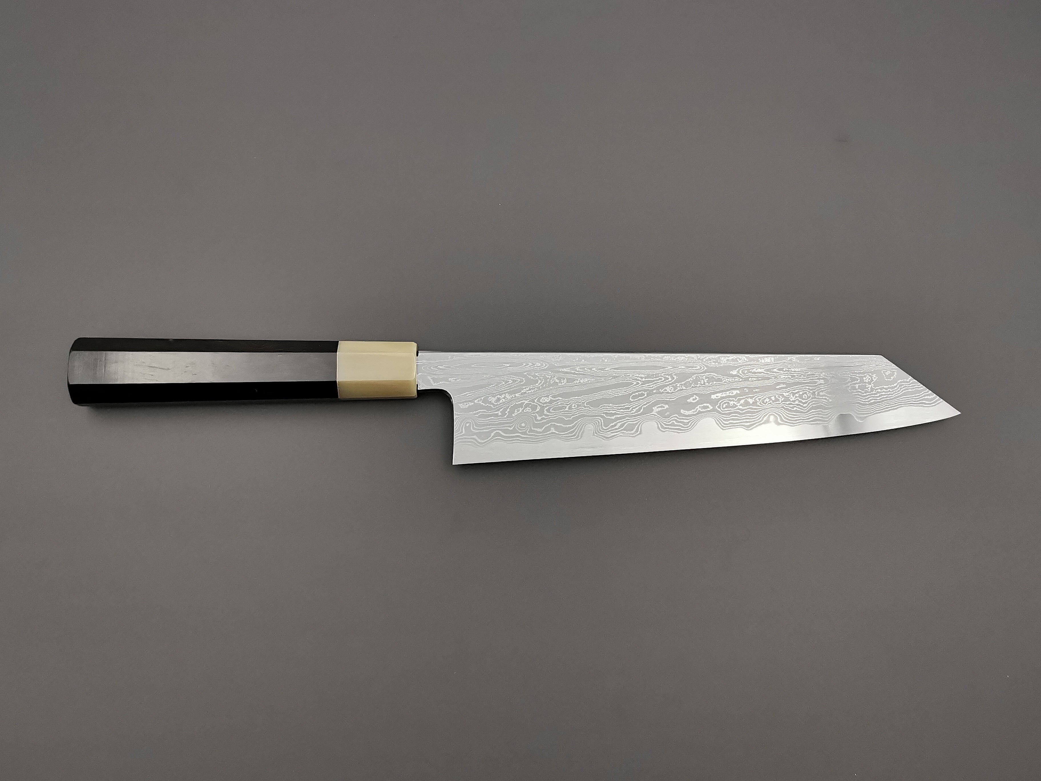 Satoshi Nakagawa X Myojin Naohito Blue #1 Damascus Kiritsuke Gyuto 240mm