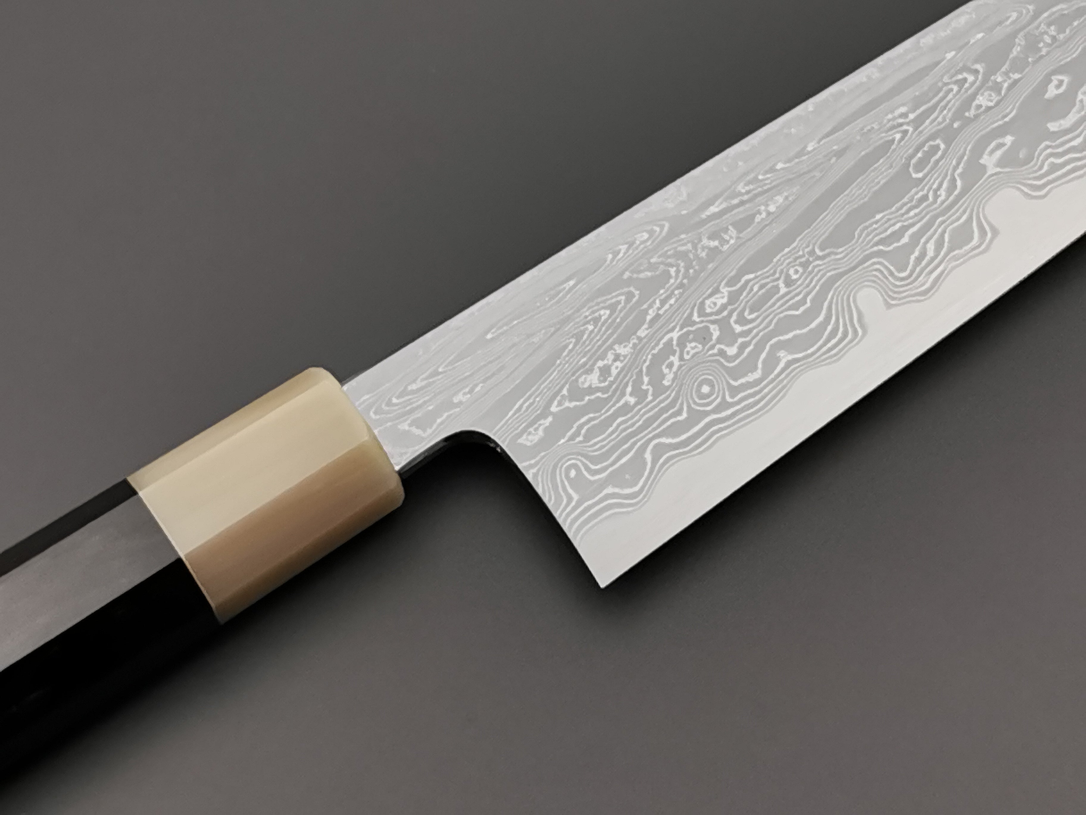 Satoshi Nakagawa X Myojin Naohito Blue #1 Damascus Kiritsuke Gyuto 240mm
