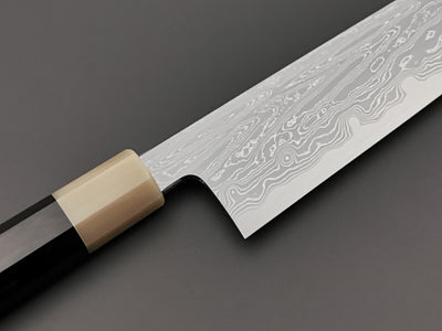 Satoshi Nakagawa X Myojin Naohito Blue #1 Damascus Kiritsuke Gyuto 240mm