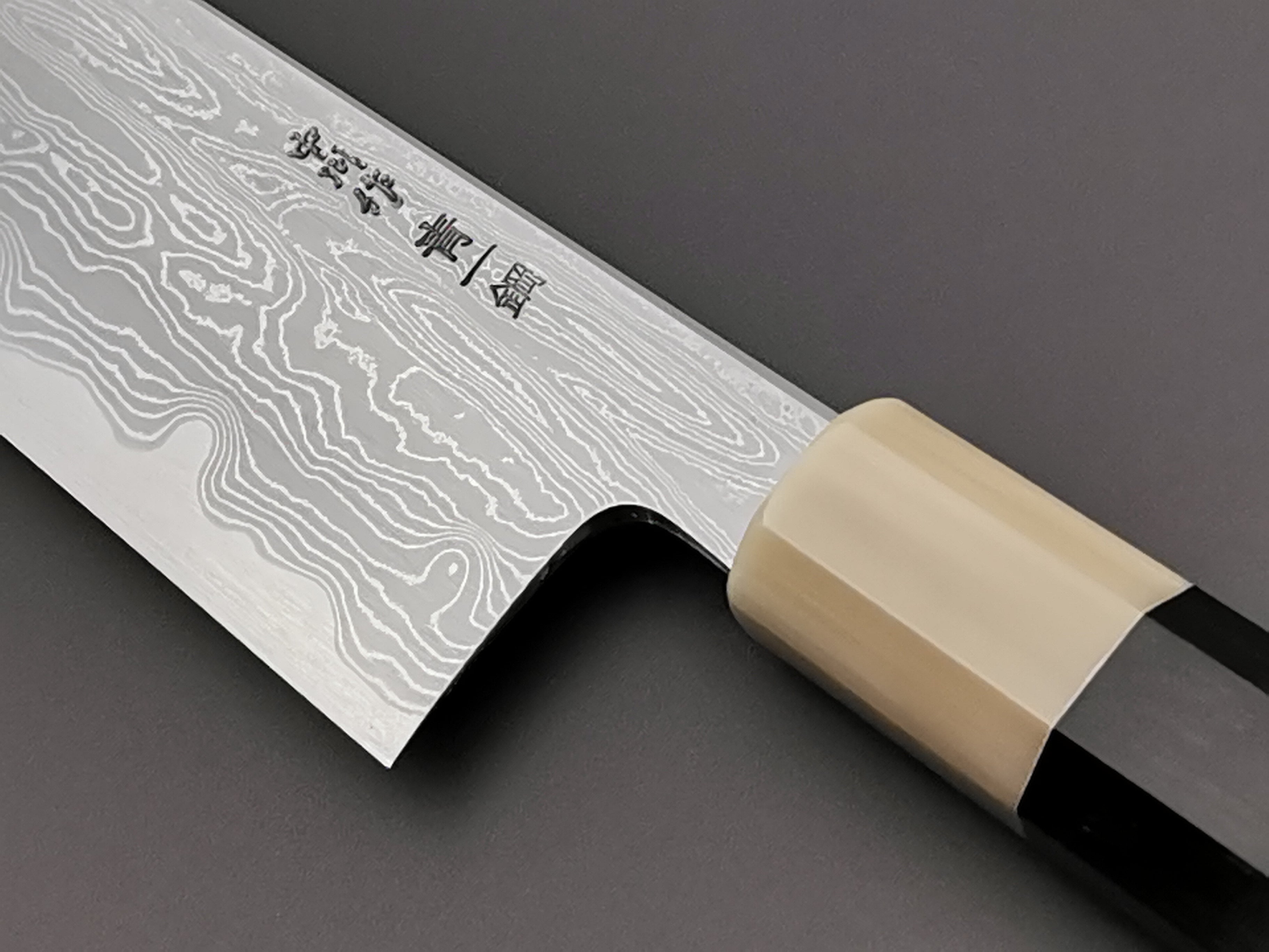 Satoshi Nakagawa X Myojin Naohito Blue #1 Damascus Kiritsuke Gyuto 240mm