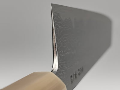Satoshi Nakagawa X Myojin Naohito Blue #1 Damascus Kiritsuke Gyuto 240mm