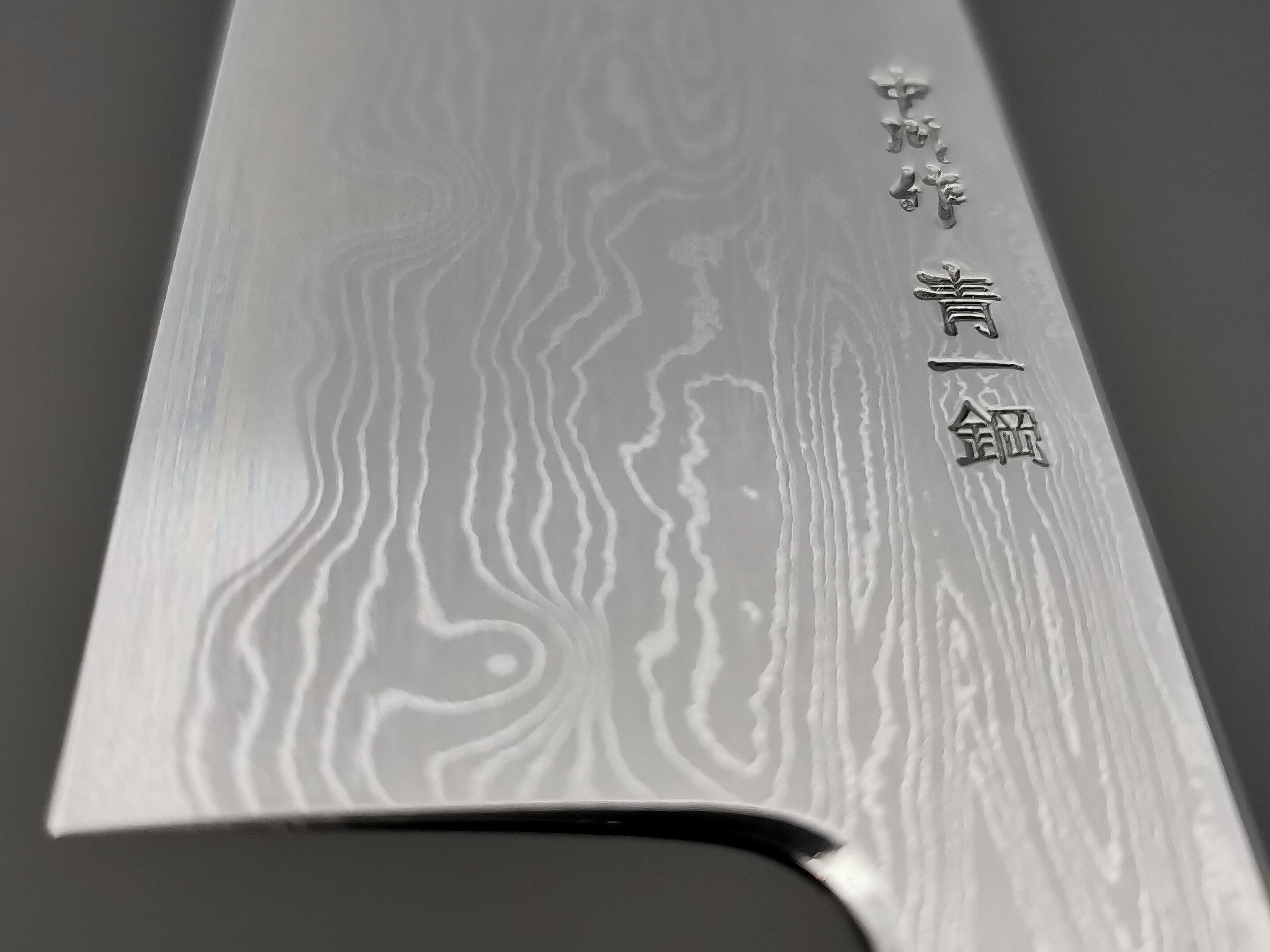 Satoshi Nakagawa X Myojin Naohito Blue #1 Damascus Kiritsuke Gyuto 240mm