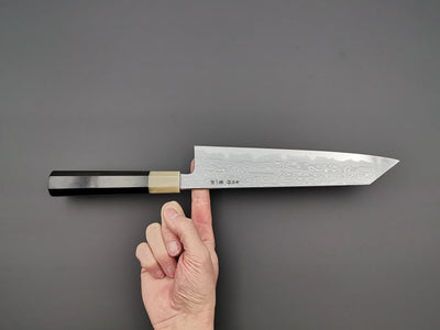 Satoshi Nakagawa X Myojin Naohito Blue #1 Damascus Kiritsuke Gyuto 240mm