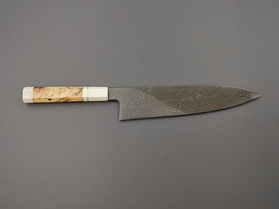 Shoichi Hashimoto Blue #2 + White #2 Coreless Gyuto 240 with custom handle