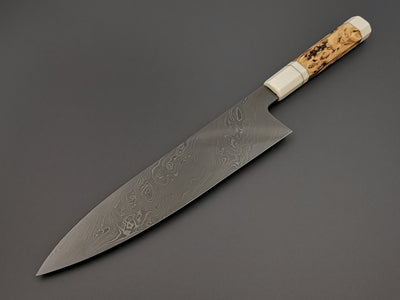 Shoichi Hashimoto Blue #2 + White #2 Coreless Gyuto 240 with custom handle