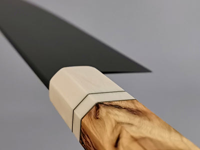 Shoichi Hashimoto Blue #2 + White #2 Coreless Gyuto 240 with custom handle