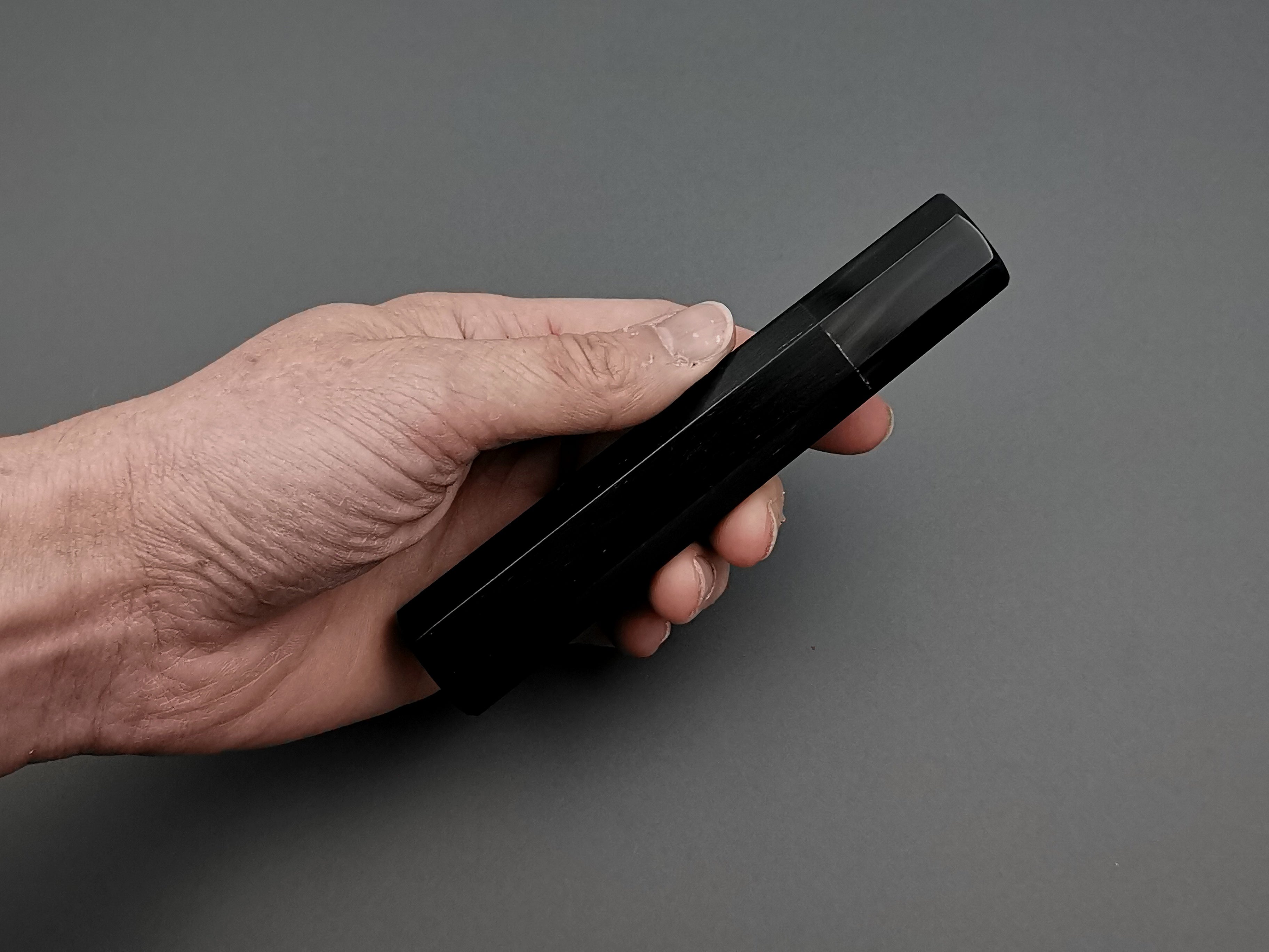 Ebony with single black buffalo horn bolster