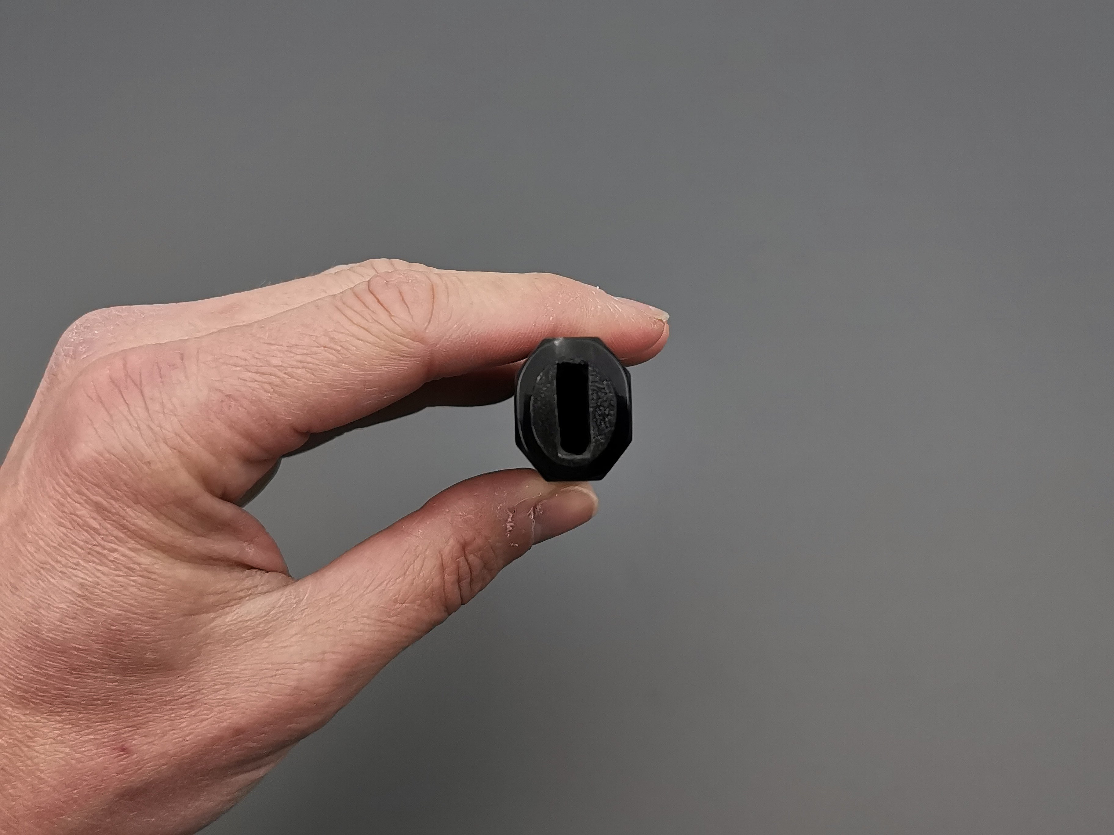 Ebony handle with double black buffalo and triple nickel silver rings