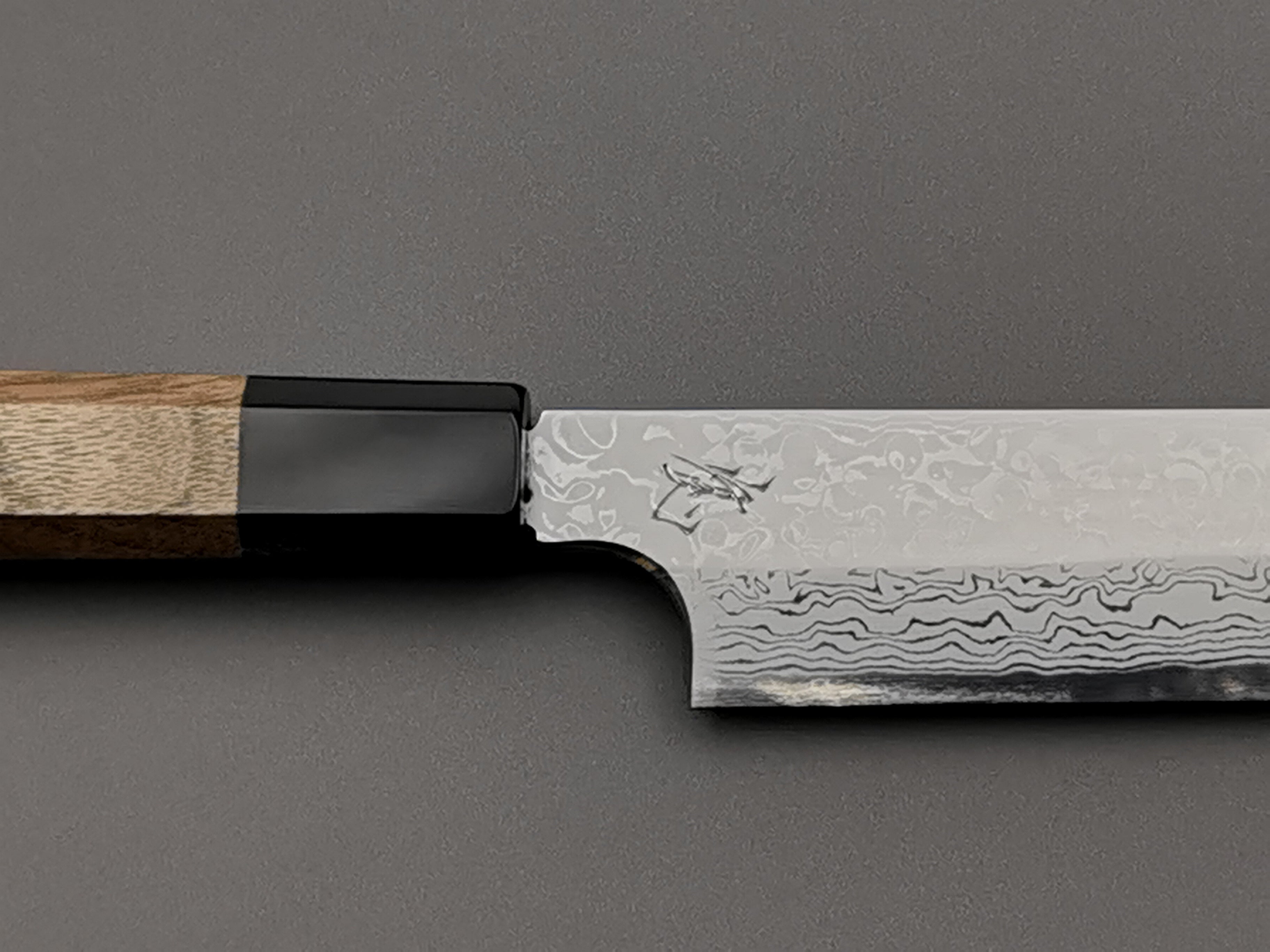 Yauji Yoshihiro Blue #2 Damascus Sakimaru Yanagiba 330mm