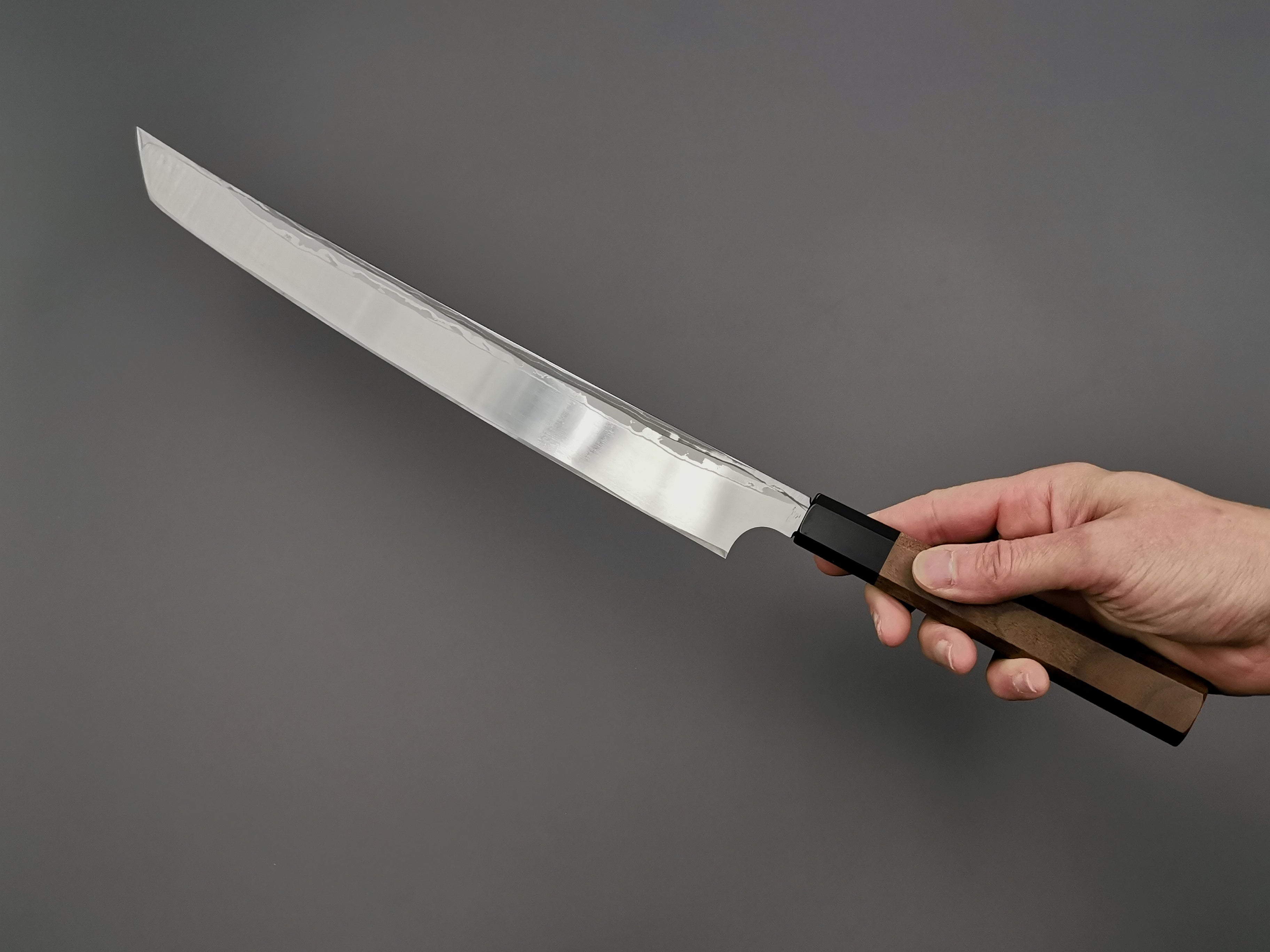 Yauji Yoshihiro Blue #2 Damascus Sakimaru Yanagiba 330mm