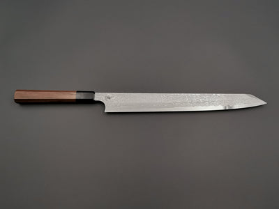 Yauji Yoshihiro Blue #2 Damascus Kiritsuke Yanagiba 330mm