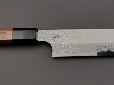 Yauji Yoshihiro Blue #2 Damascus Kiritsuke Yanagiba 330mm