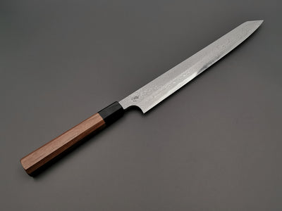 Yauji Yoshihiro Blue #2 Damascus Kiritsuke Yanagiba 330mm