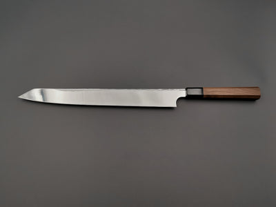 Yauji Yoshihiro Blue #2 Damascus Kiritsuke Yanagiba 330mm