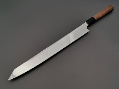 Yauji Yoshihiro Blue #2 Damascus Kiritsuke Yanagiba 330mm