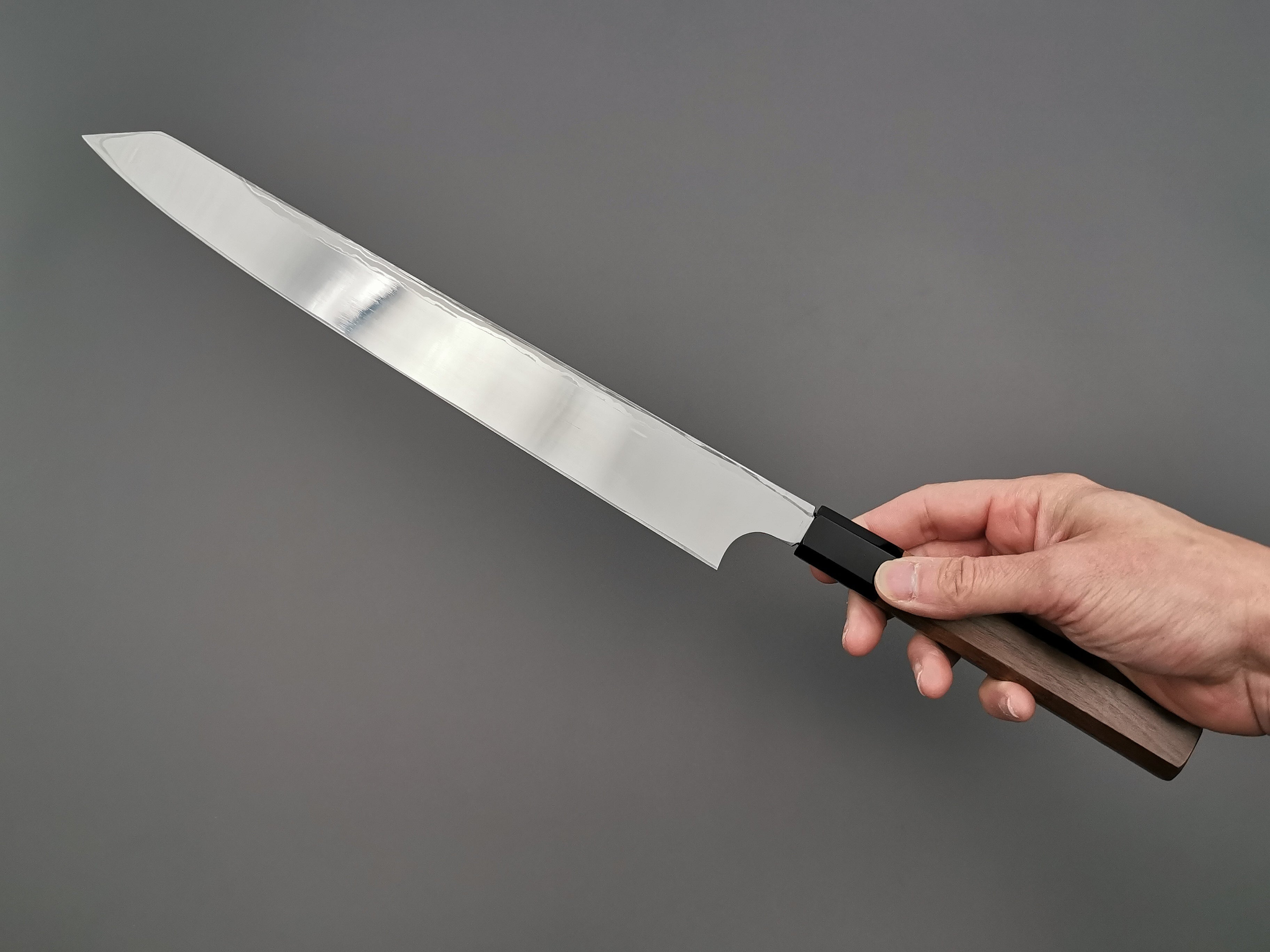 Yauji Yoshihiro Blue #2 Damascus Kiritsuke Yanagiba 330mm