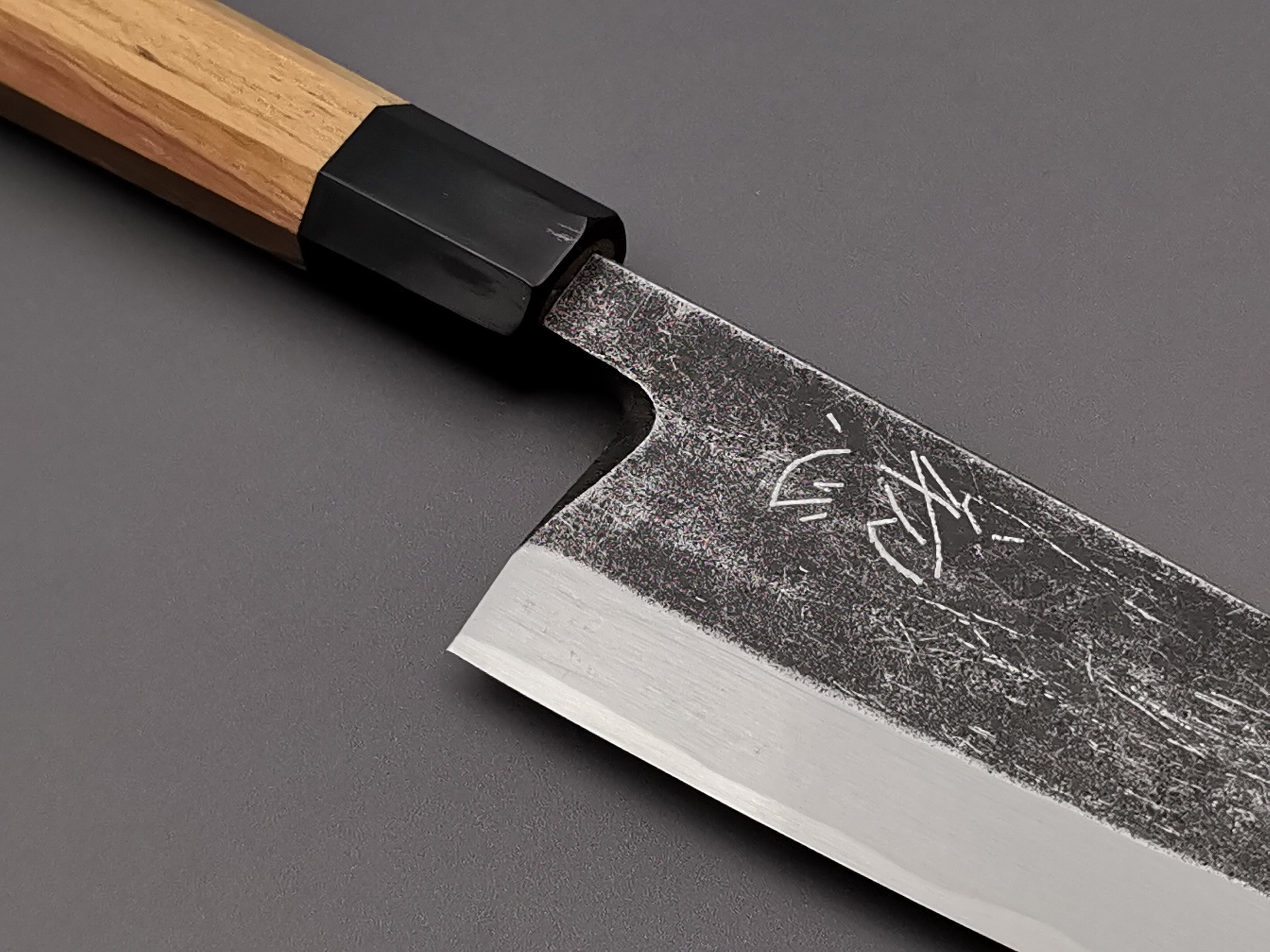 Hatsukokoro Blue #2 Kurouchi Single Bevel Kiritsuke Deba 180mm