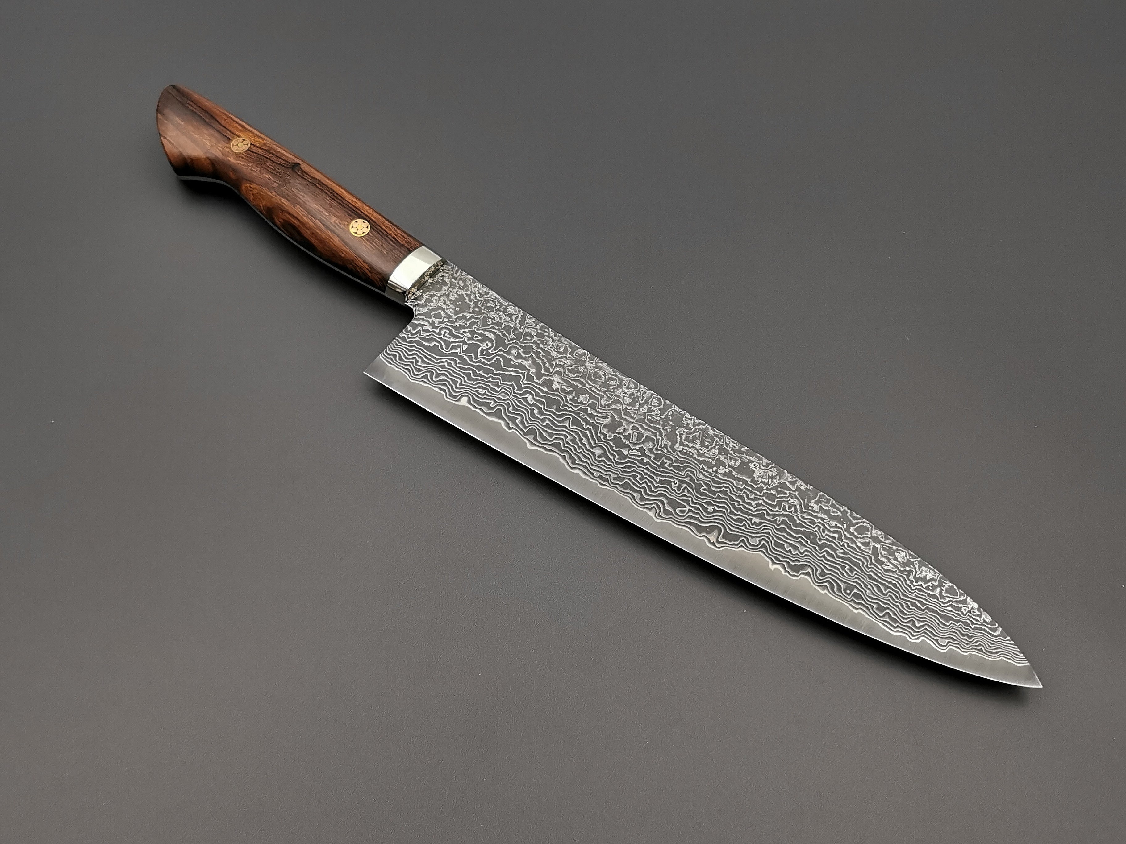 Shigeki Tanaka R2 Damascus Gyuto 240mm with Ironwood handle