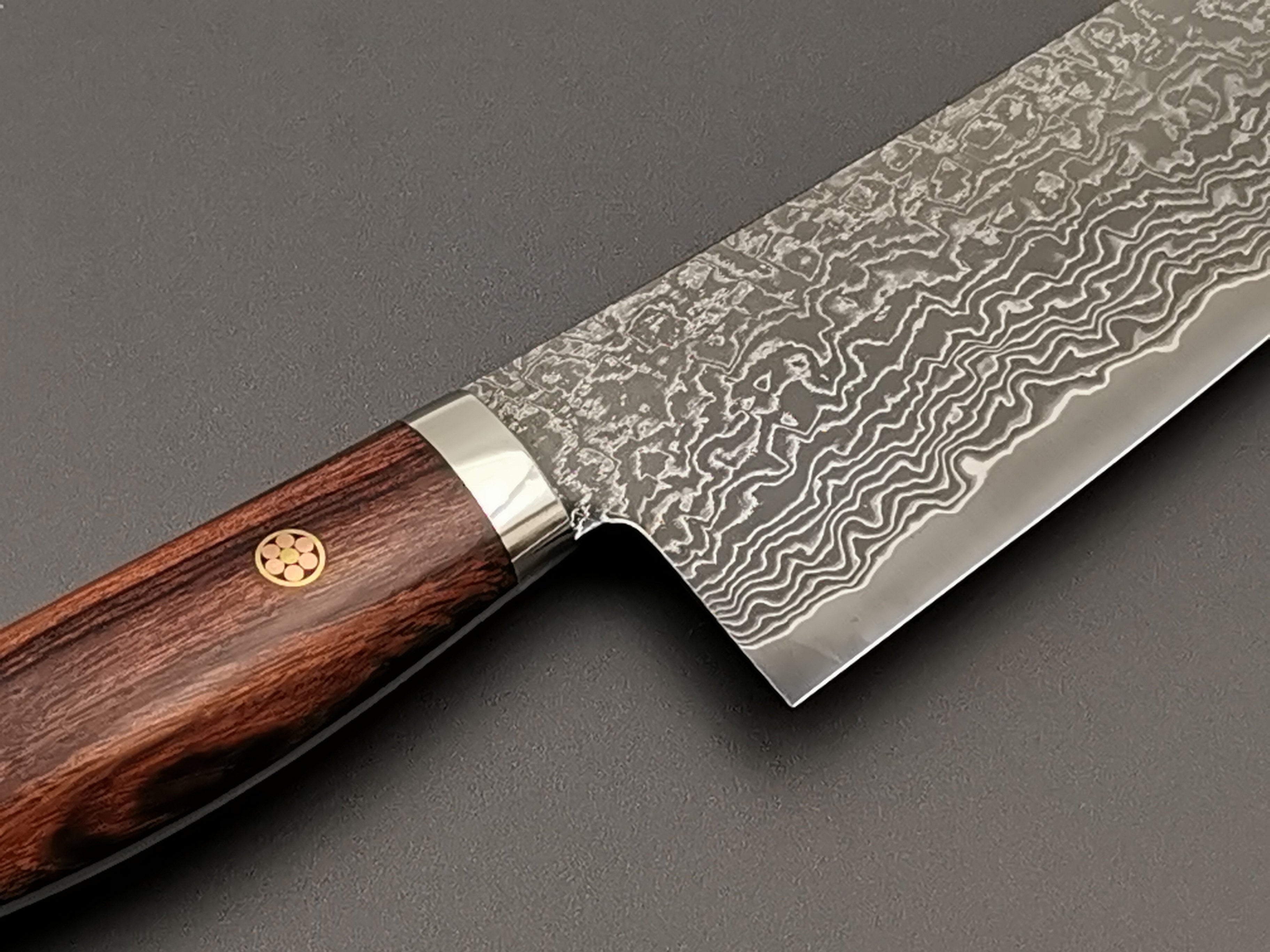 Shigeki Tanaka R2 Damascus Gyuto 240mm with Ironwood handle