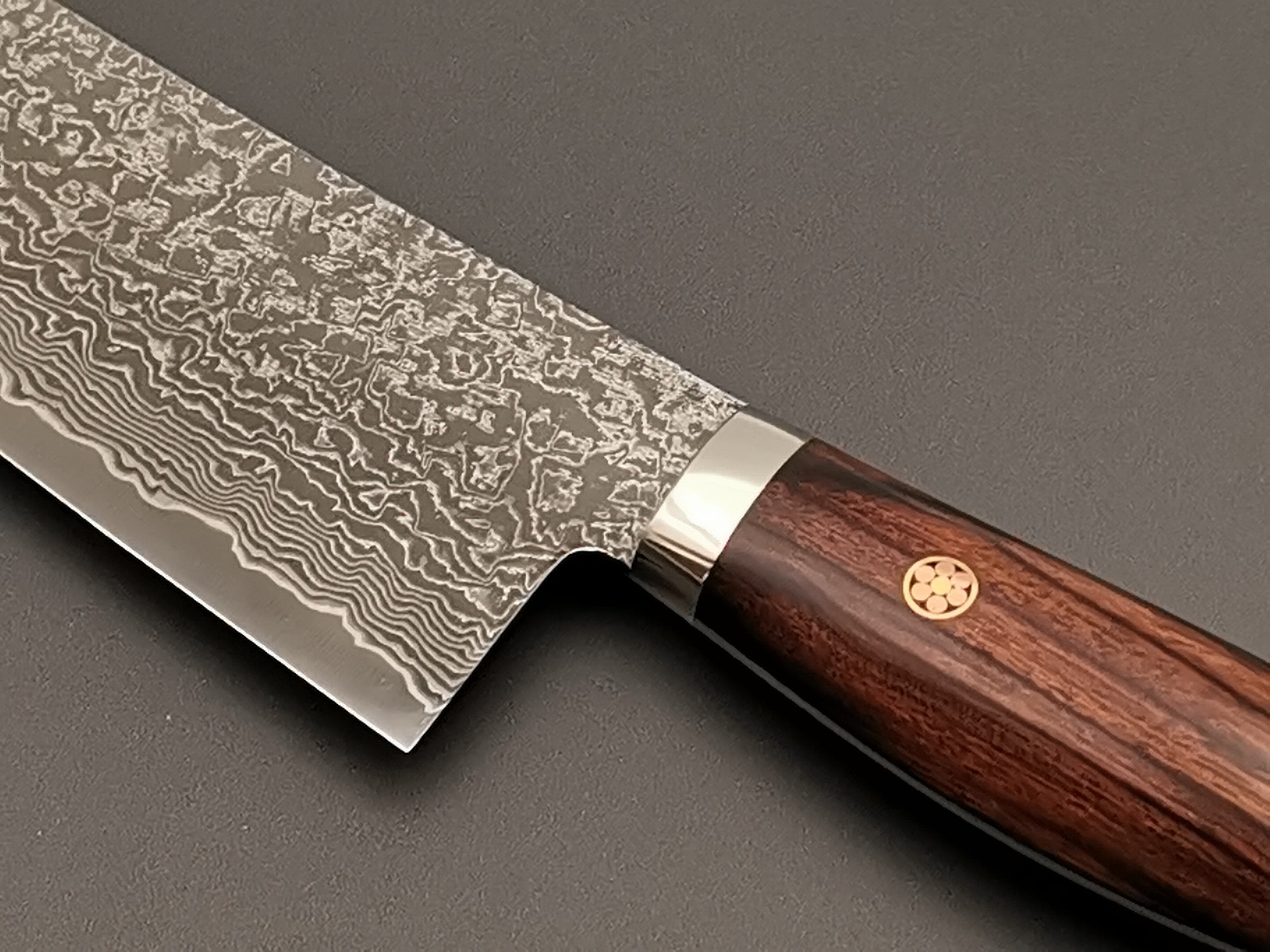 Shigeki Tanaka R2 Damascus Gyuto 240mm with Ironwood handle