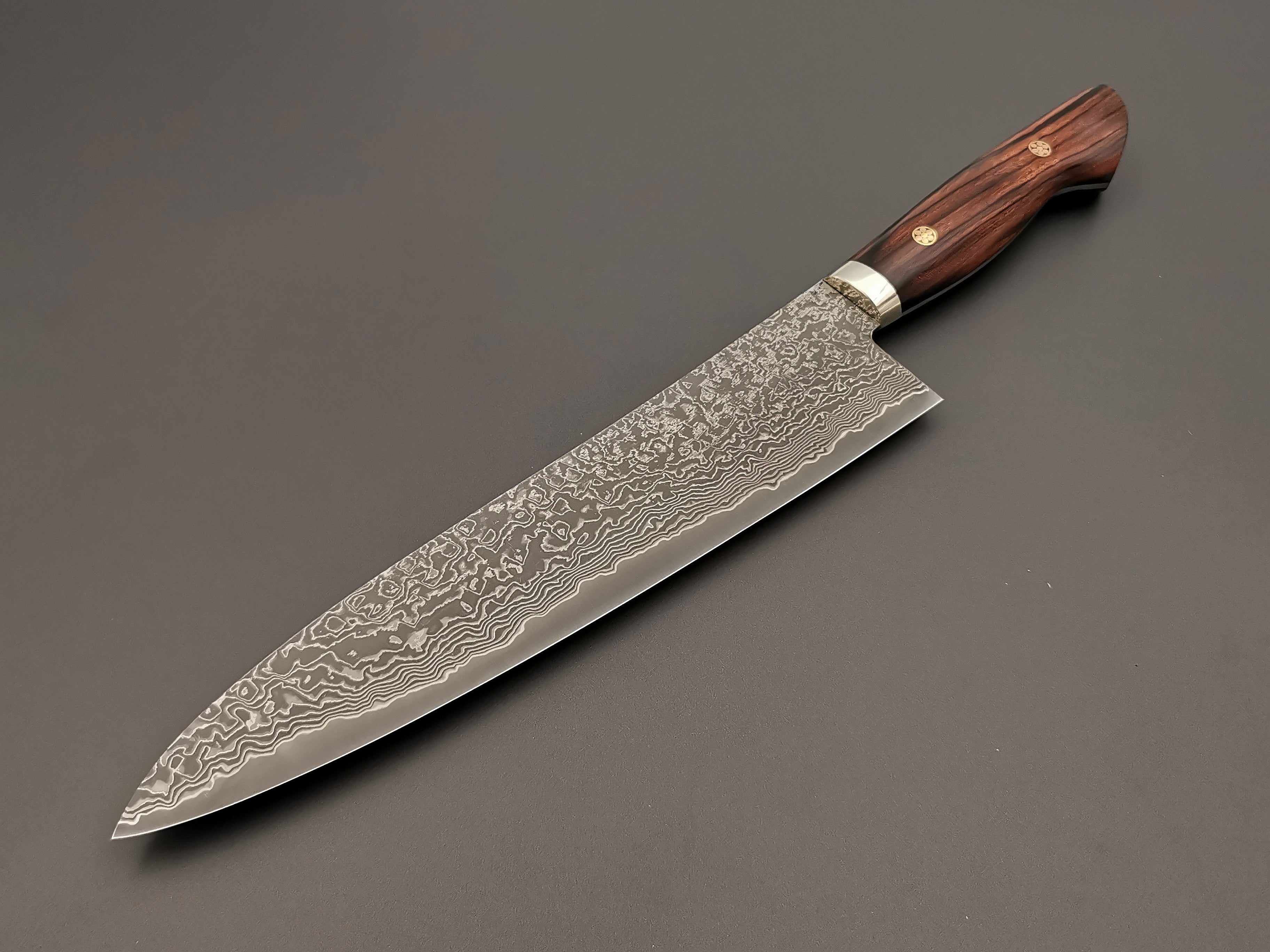Shigeki Tanaka R2 Damascus Gyuto 240mm with Ironwood handle