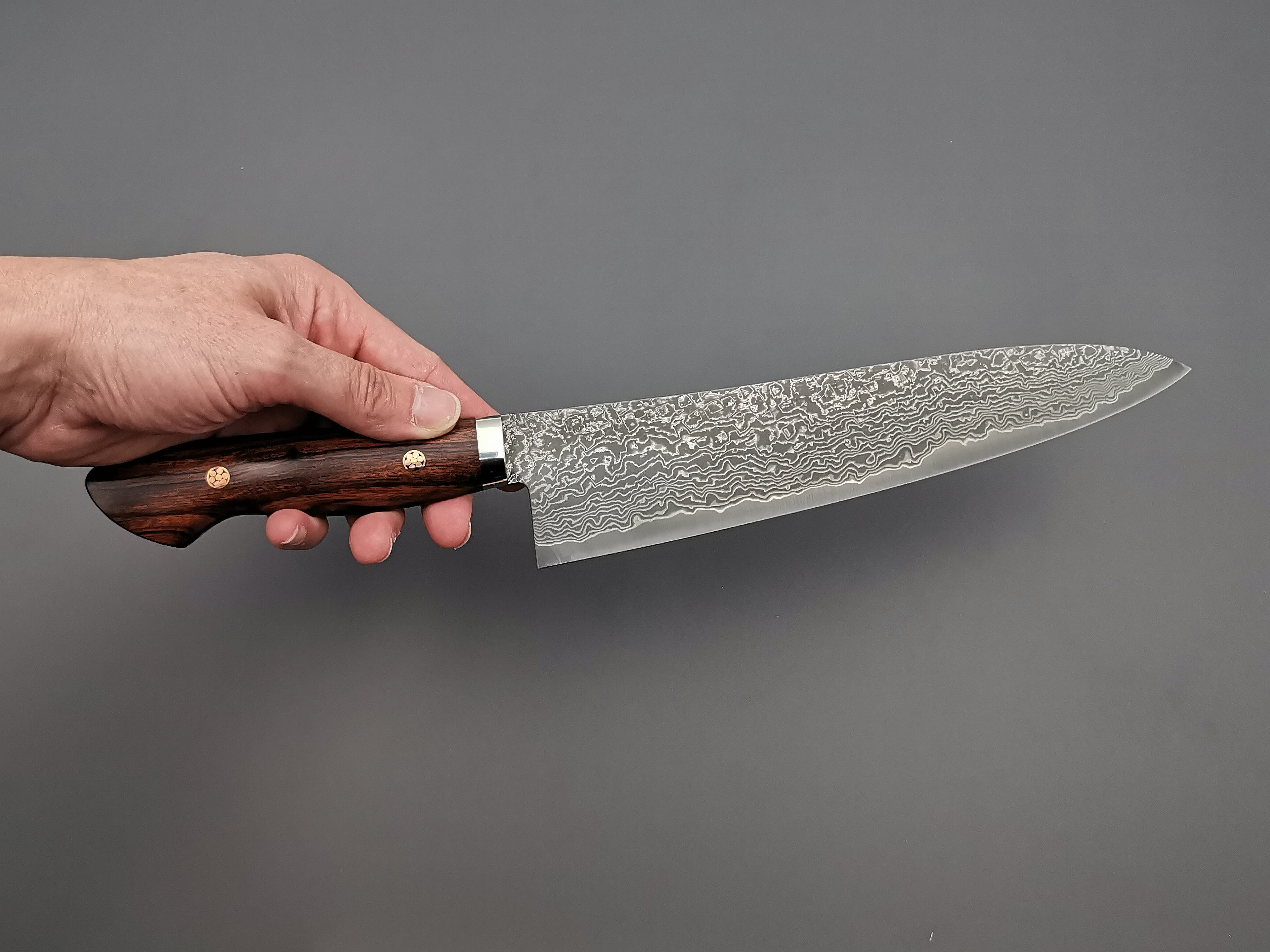 Shigeki Tanaka R2 Damascus Gyuto 240mm with Ironwood handle