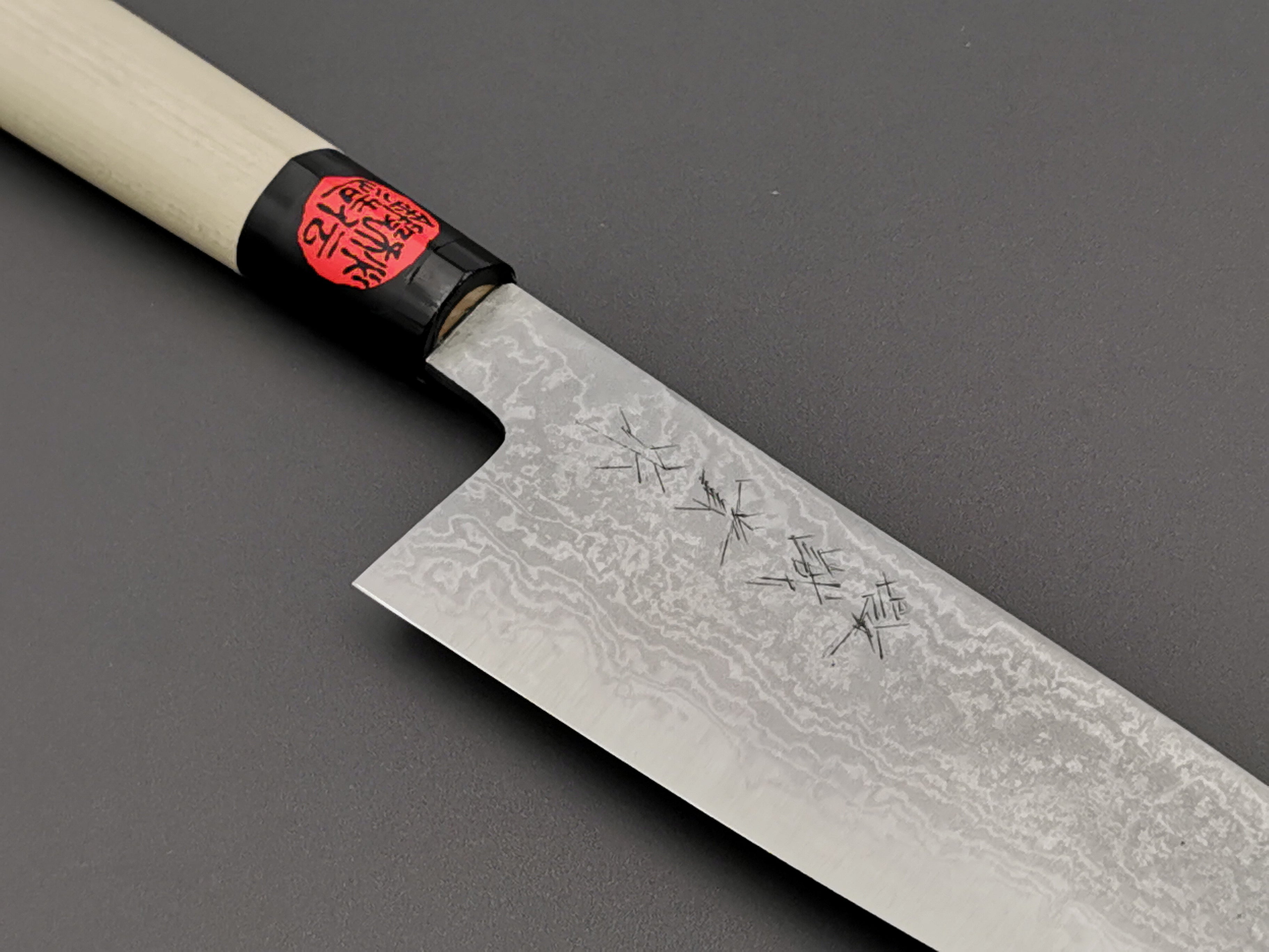 Shigeki Tanaka Blue #2 Damascus Santoku