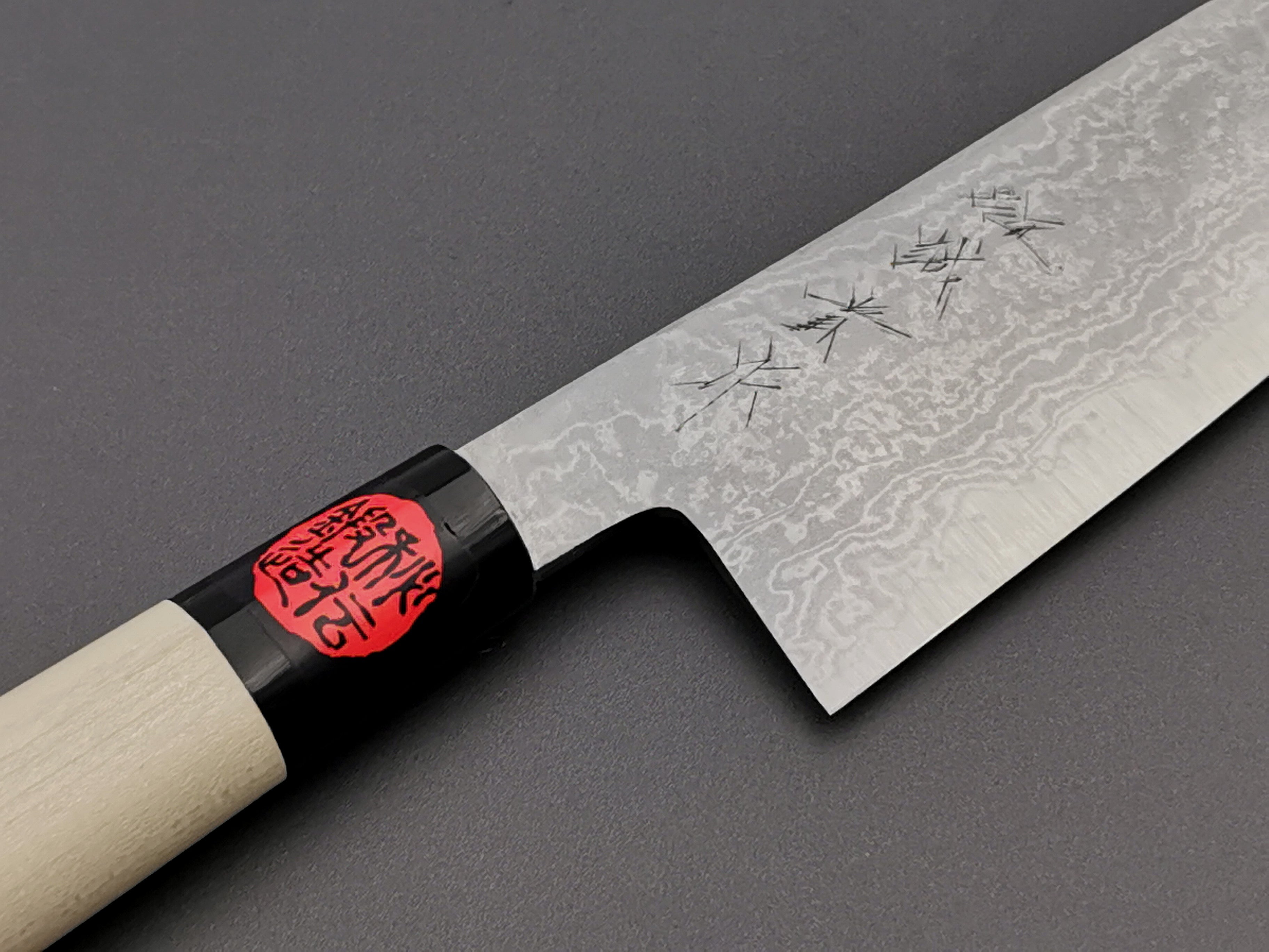 Shigeki Tanaka Blue #2 Damascus Santoku