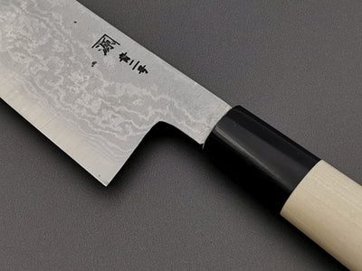 Shigeki Tanaka Blue #2 Damascus Santoku