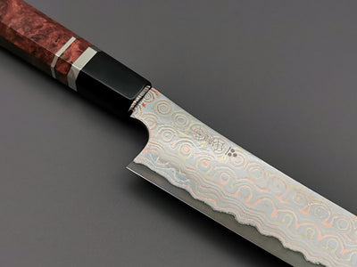 Nigara Hamono Rainbow Damascus Sakimaru Sujihiki 270mm