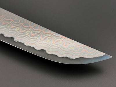 Nigara Hamono Rainbow Damascus Sakimaru Sujihiki 270mm