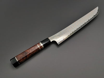 Nigara Hamono Rainbow Damascus Sakimaru Sujihiki 270mm