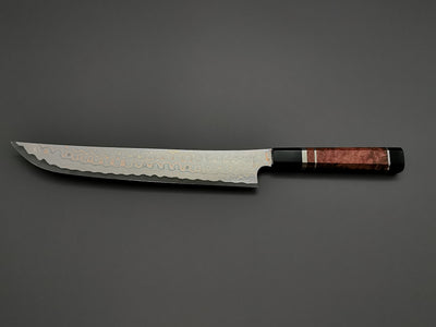 Nigara Hamono Rainbow Damascus Sakimaru Sujihiki 270mm