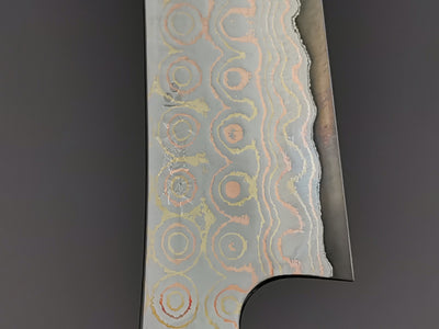 Nigara Hamono Rainbow Damascus Sakimaru Sujihiki 270mm