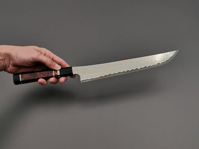 Nigara Hamono Rainbow Damascus Sakimaru Sujihiki 270mm