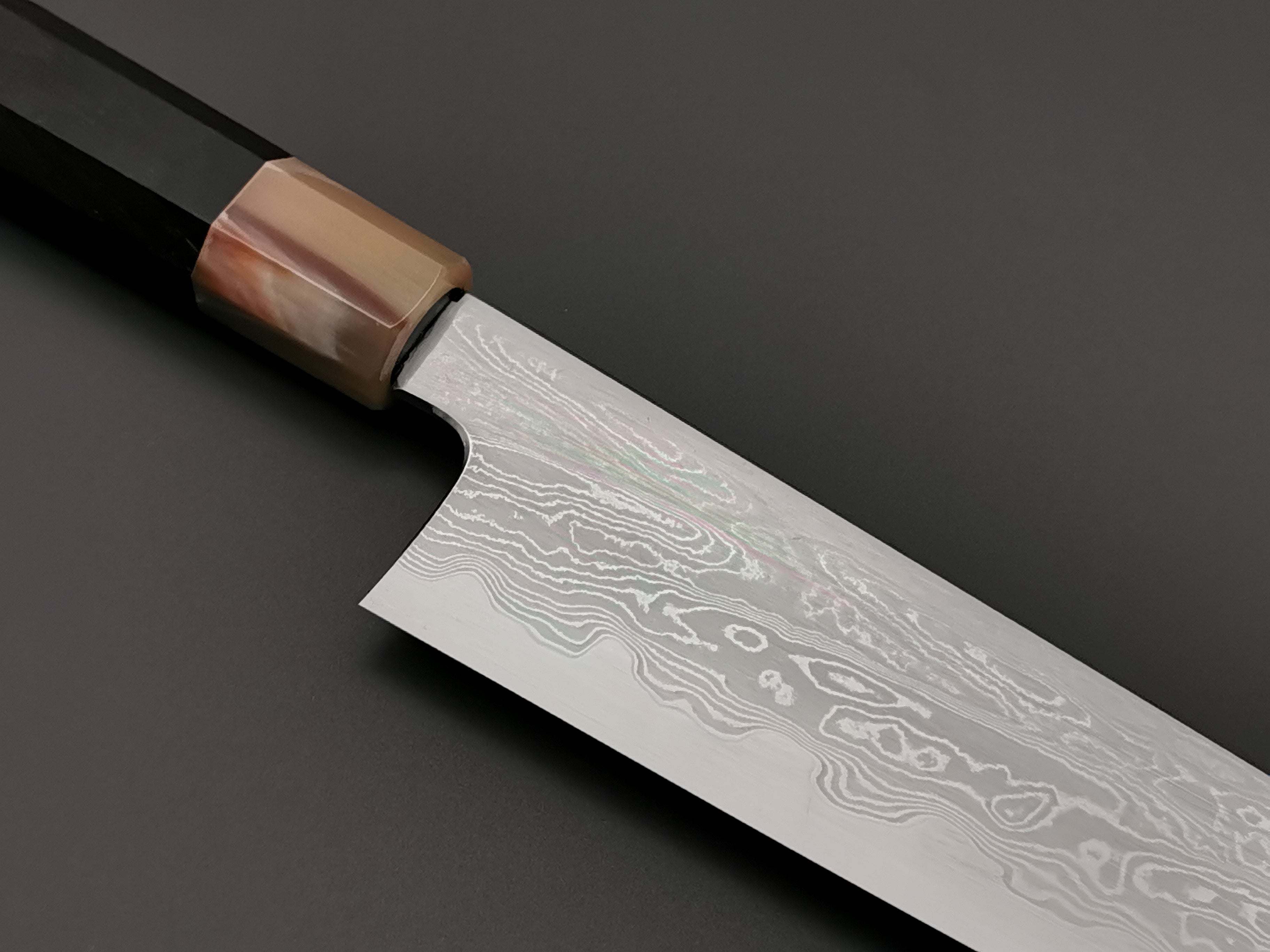 Satoshi Nakagawa X Myojin Naohito Blue #1 Damascus Kiritsuke Gyuto 210mm