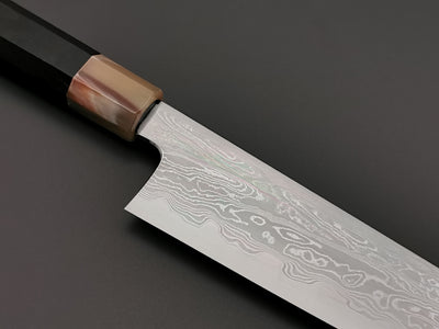 Satoshi Nakagawa X Myojin Naohito Blue #1 Damascus Kiritsuke Gyuto 210mm
